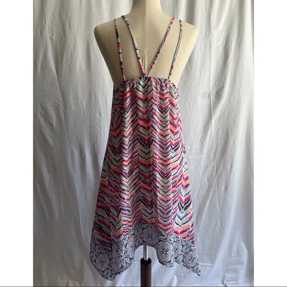 Colorful Summer Sleeveless Striped/Chevron Dress - Picture 3 of 6